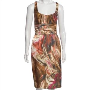David Meister Printed Midi Length Dress